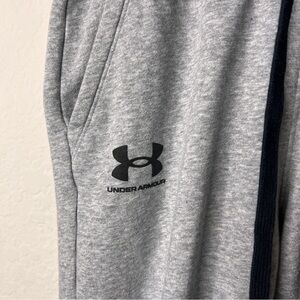 Under Armour XS Jogger Sweatpants Gray Loose Fit Logo Drawstring Pockets